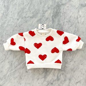 Mini Olie baby heart pullover sweater